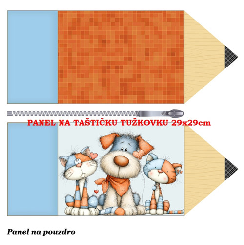 Panel na taštičku tužkovku bavlna