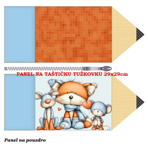 Panel na taštičku tužkovku bavlna — foto 1