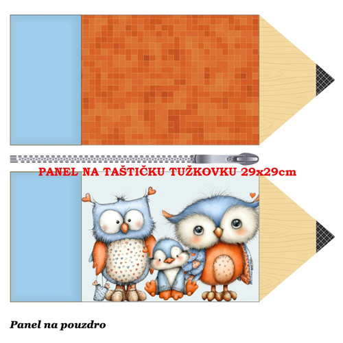 Panel na taštičku tužkovku bavlna — foto 1