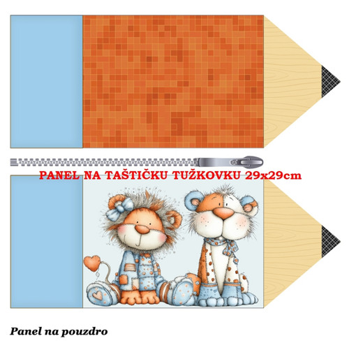 Panel na taštičku tužkovku bavlna