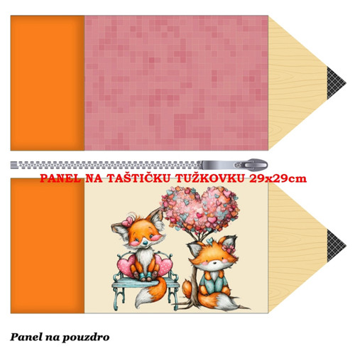 Panel na taštičku tužkovku bavlna
