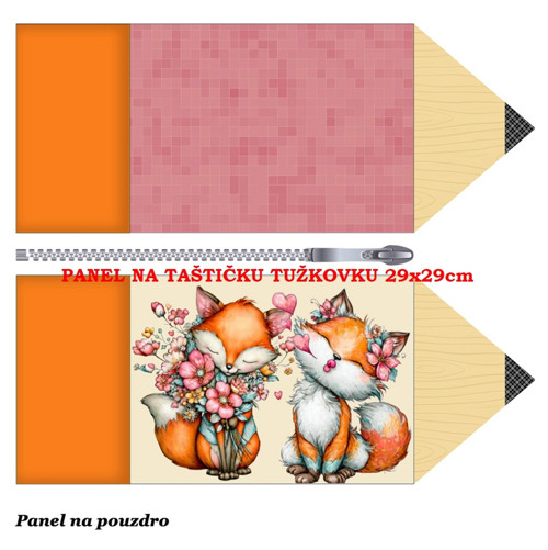 Panel na taštičku tužkovku bavlna — foto 1