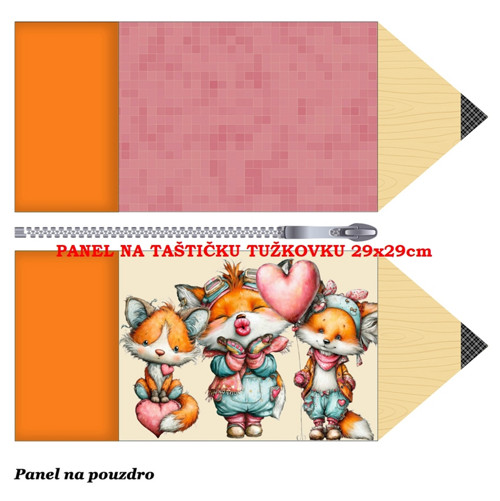 Panel na taštičku tužkovku bavlna