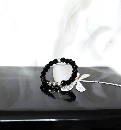 Prstýnky z minerálů / spinel + ocel / 0,3