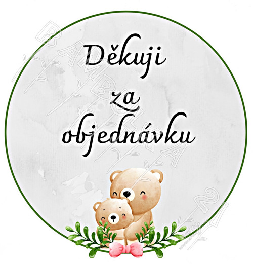 Děkuji za objednávku 1 - samolepky cca 4cm : 24ks — foto 1