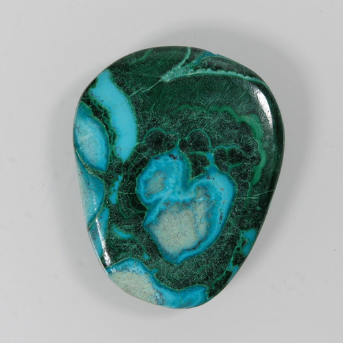 Chrysokol-Malachit, 52,59 ct., 34,1x22,5x5,1 mm