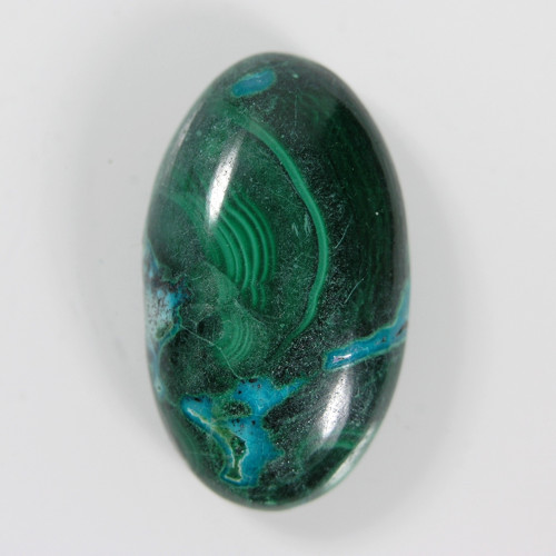 Chrysokol-Malachit, 57,04 ct., 32,8x19,1x8,1 mm