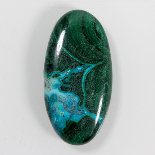 Chrysokol-Malachit, 67,30 ct., 41,6x21,2x6,7 mm