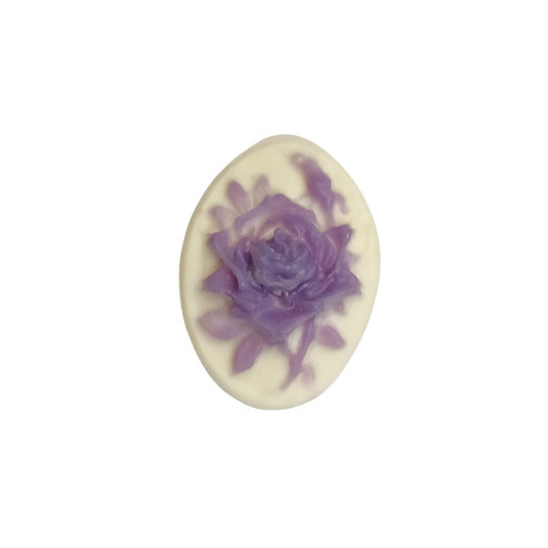 Cameo Violet Rose 18x13 mm 1ks