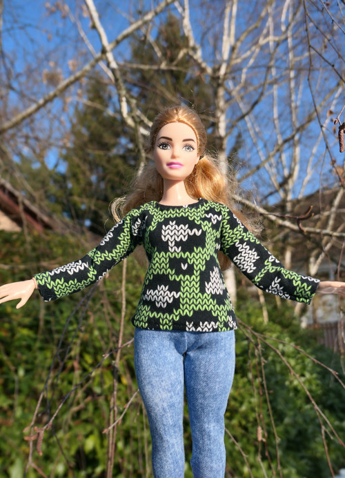 Barbie - baculka - tričko s dlouhým rukávem