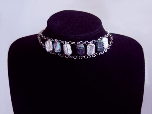 Grunge perly - korálkový choker