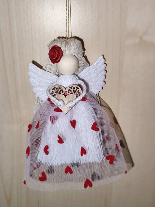 Macrame Andělka Valentýnka