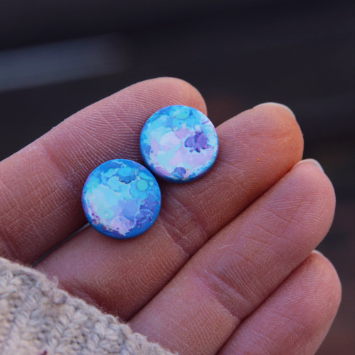 Modrofialové fimo pecky — foto 1