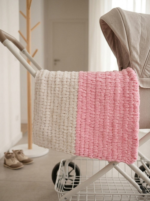 Měkká pletená deka puffy SKLADEM