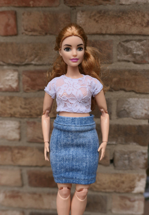 Barbie - baculka - jeans sukně — foto 1