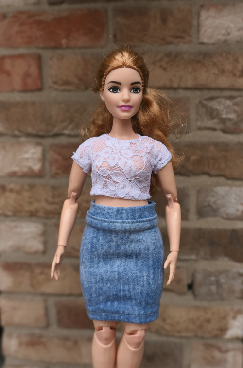 Barbie - baculka - krajkové tričko