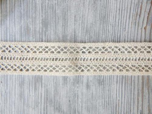 Krajka 4 cm x 4,5 m krémová bavlněná 1257
