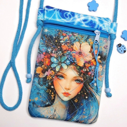 Dívka s květinami ... crossbody kabelka