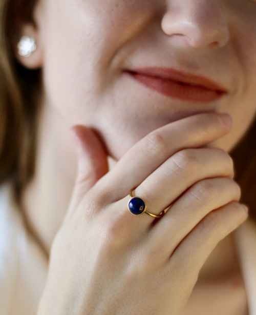 Prsteň - lapis lazuli
