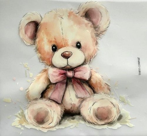 Nažehlovací aplikace medvídek 18x18 cm