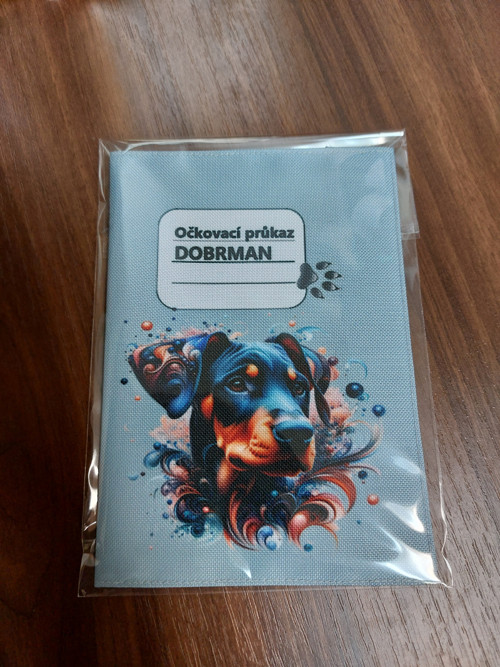 Obal na očkovací průkaz - Dobrman