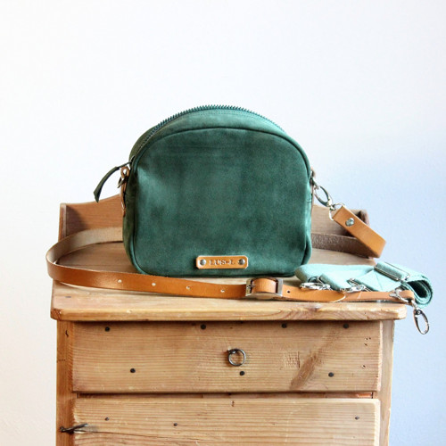 Kožená crossbody kabelka Forest-Green