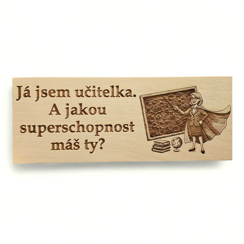 Dřevěná krabička na psací potřeby