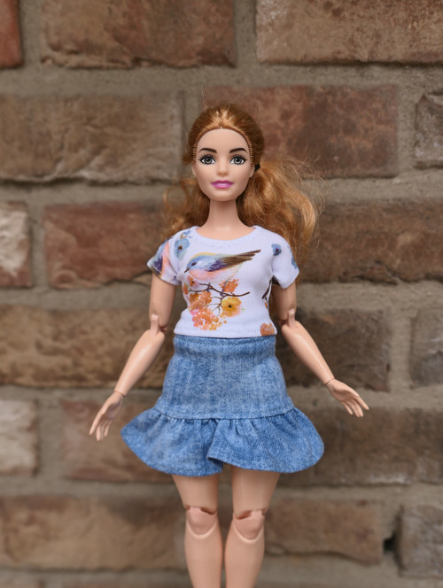 Barbie - baculka - jeans sukně — foto 1