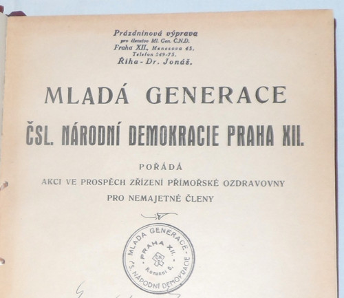 KNIHA pro autogramy • Mladá generace ČsND 1934 — foto 1