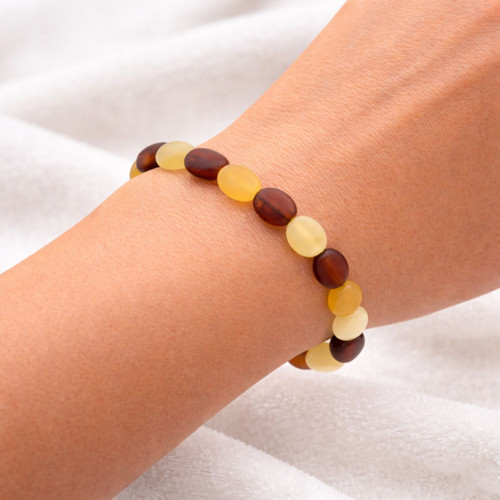 Multicolor náramek z jantaru 18 cm
