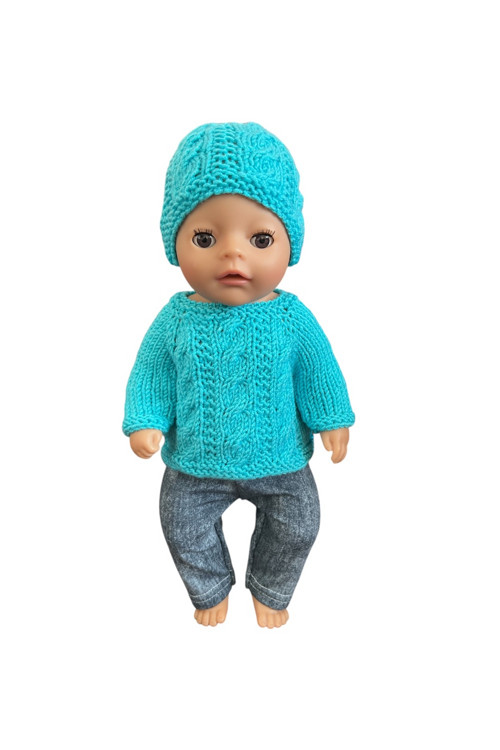 Oblečko pre Baby Born 36 cm - tyrkysový