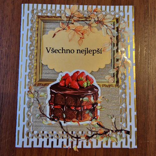Srdečné přání s dortem.