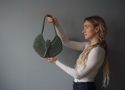 Macramé kabelka Khaki (M)
