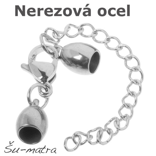 Ocelové koncovky 4 mm se zapínáním