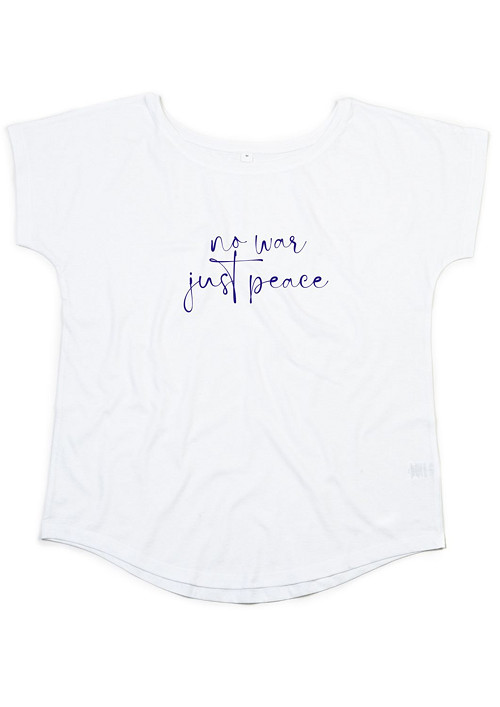Bio dámské tričko "no war, just peace" — foto 1