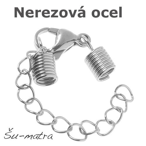 Ocelové koncovky 4 mm se zapínáním