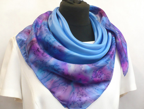 Hedvábný šátek Royal Blue.