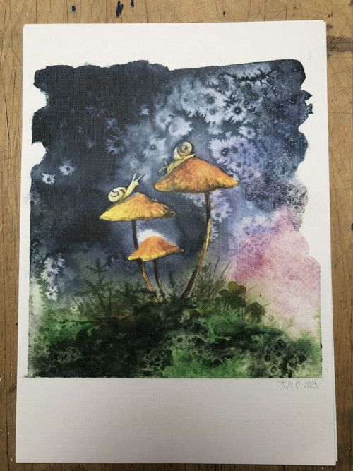 Houbičky print A5