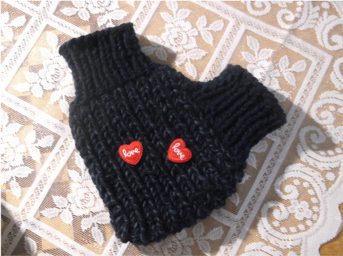 Valentinská partnerská rukavice se srdíčky love,