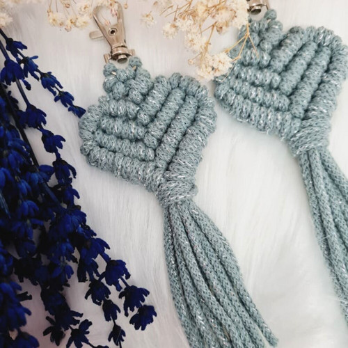 Klíčenka macramé SRDCE velké Laurel