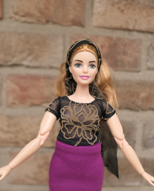 Barbie - baculka - krajkové tričko
