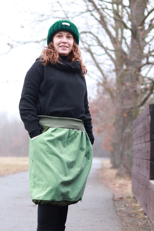 Manšestrová sukně dvoubarevná