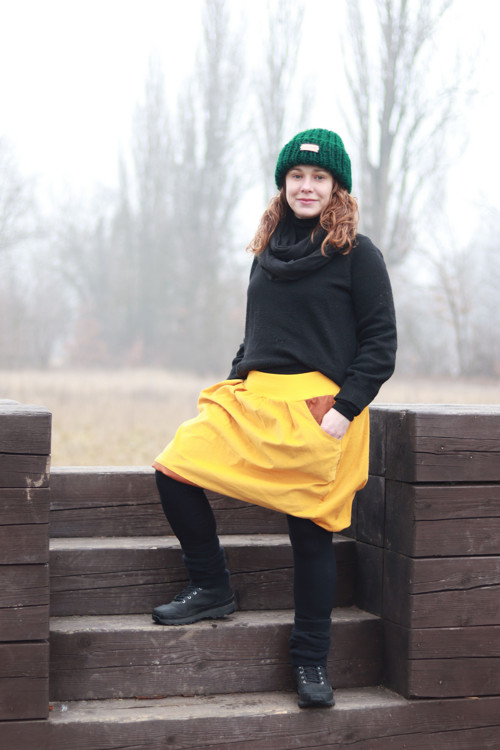 Manšestrová sukně dvoubarevná