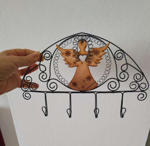 Věšáček čtyřháčkový s andělkou větší
