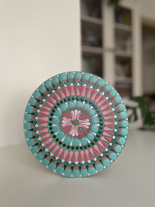 Mandala Rozkvétání 1 - ručně malovaná 20 cm