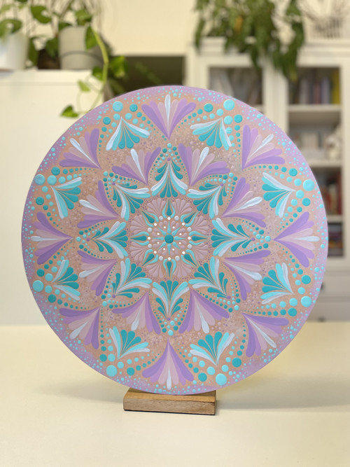 Mandala Campanula - ručně malovaná, 45 cm