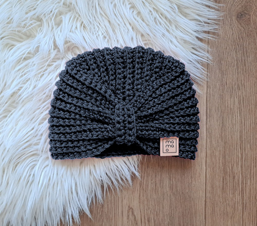 Háčkovaná čepice TURBAN — foto 1