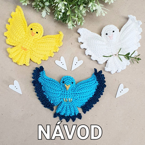 Návod háčkovaný ptáček