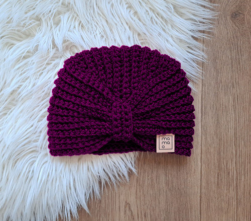 Háčkovaná čepice TURBAN