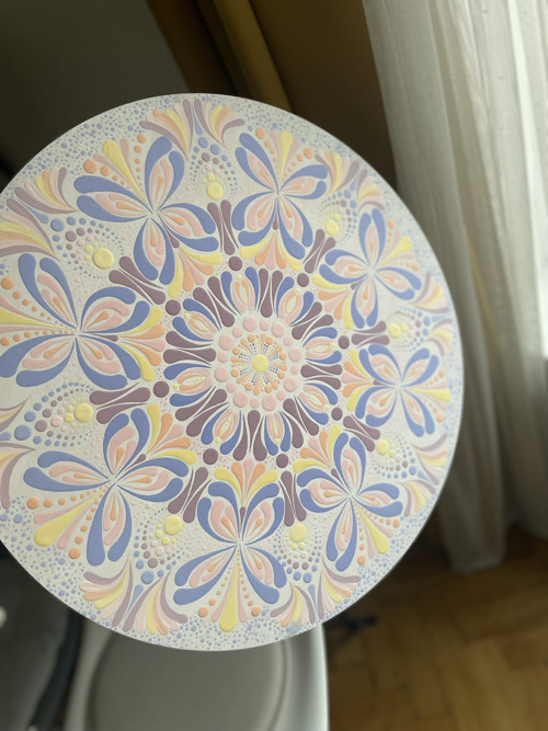 Mandala Fantazie - ručně malovaná, 50 cm